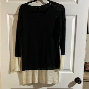 Black and White Long Sleeve Sweater